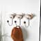 Handmade Whale Wall Hook with Black Metal & Wood Ball Accents